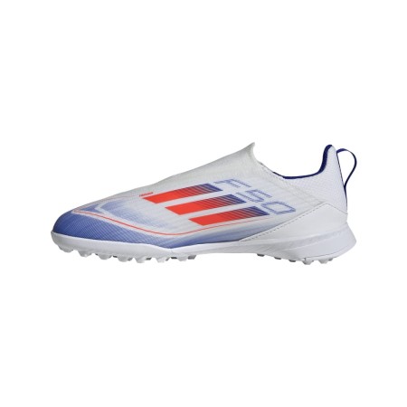 Adidas F50 League Sans Lacets Tf Enfant Blanc