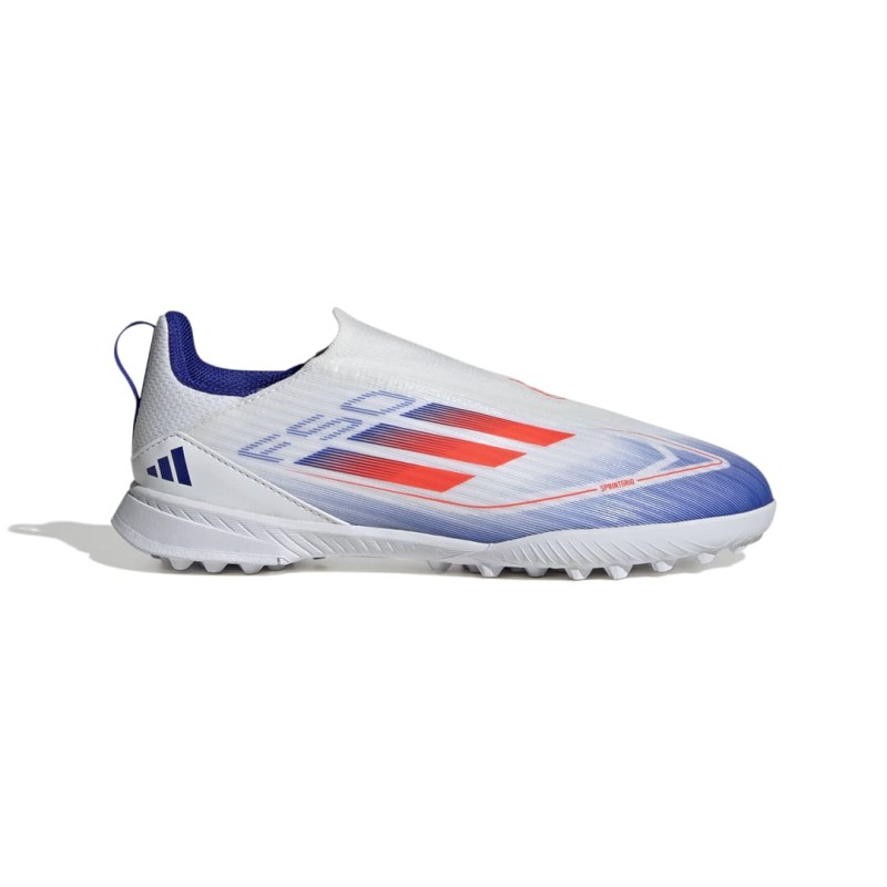 Adidas F50 League Sans Lacets Tf Enfant Blanc