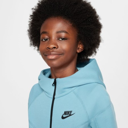 Veste Capuche Nike Tech Fleece Enfant Bleu