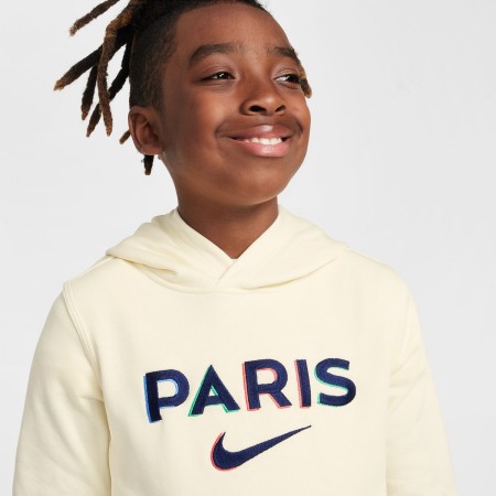 Sweat Capuche Psg Enfant Blanc