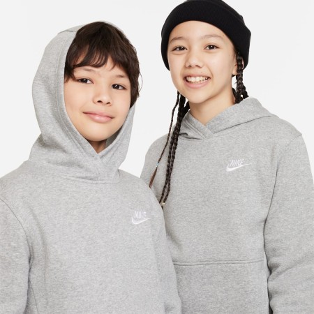 Sweat Capuche Nike Club Fleece Enfant Gris