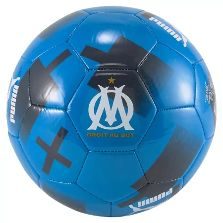 OM - Ballon De Foot Logo M21063 Bleu Clair Noir
