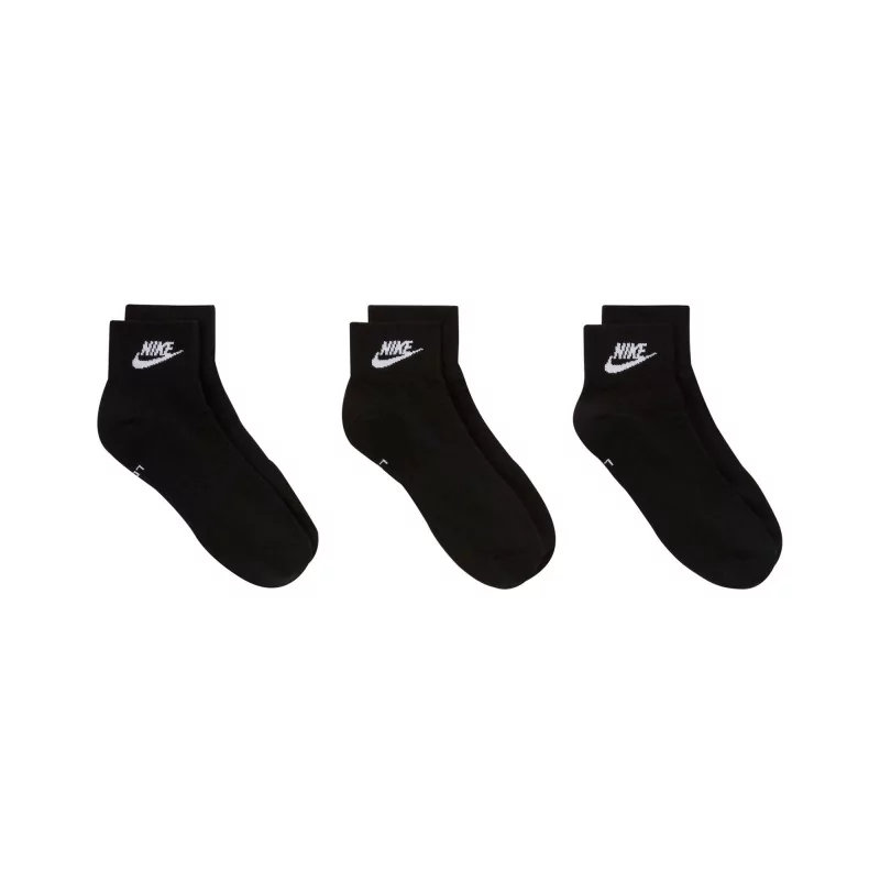 Lot de 3 paires de mini-socquettes homme, 43-46, bleu foncé / gris / noir